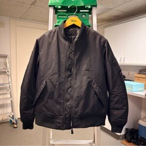 Uniqlo Men's Black Bomber Jacket